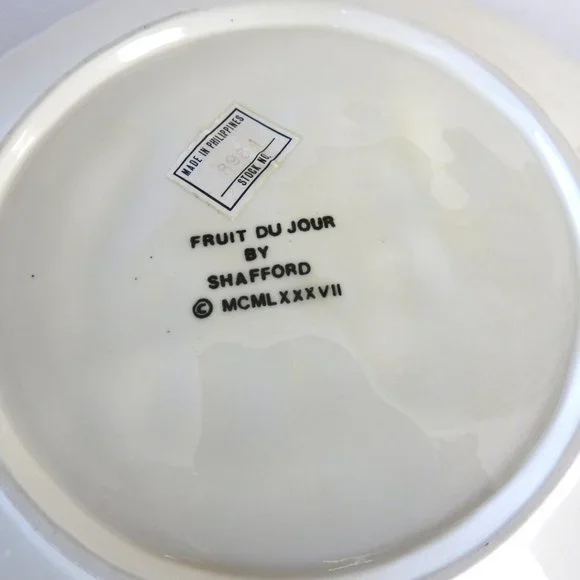 Fruit De Jour Stafford Dessert Plate Hand Painted Majolica 1987 Grapes - Picture 4 of 4